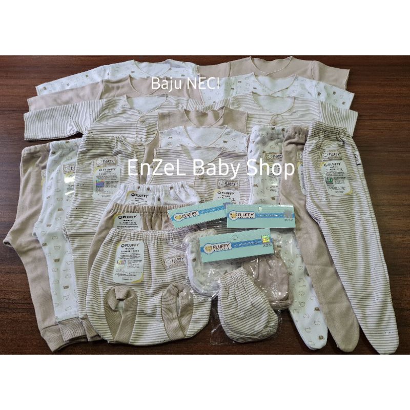 Jual FLUFFY Paket Baju Bayi NECI Seri Khaki Size Newborn 21pcs / Baju ...