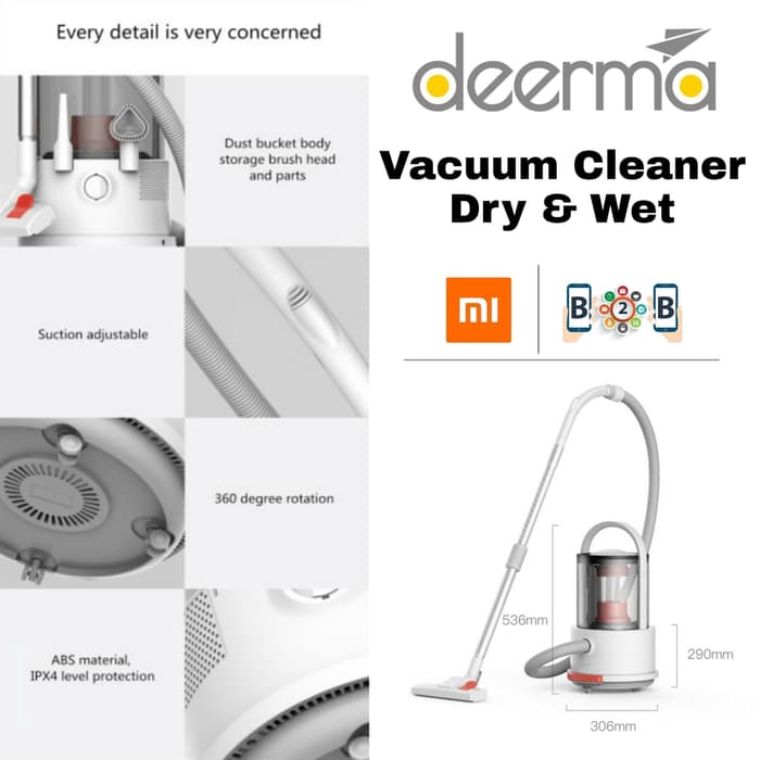 Jual DEERMA Vacuum Cleaner Dry and Wet DEMTJ200 Shopee Indonesia