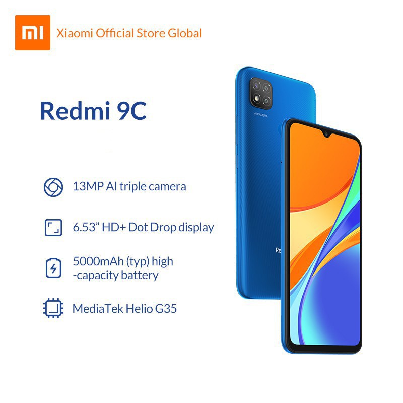 Jual New HP Xiaomi Redmi 9C 4/64 & 3/32 Bergaransi Resmi, 6.53inch ...