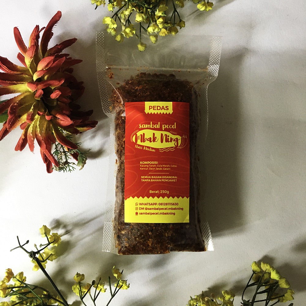 Jual Sambal Pecel Mbak Ning Khas Madiun Asli Pedas Tanpa Msg Dan