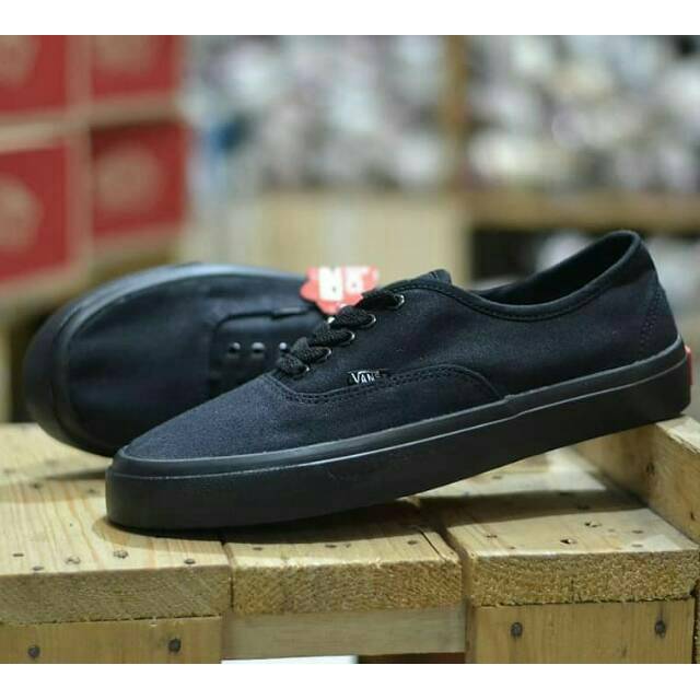 sepatu vans original hitam polos