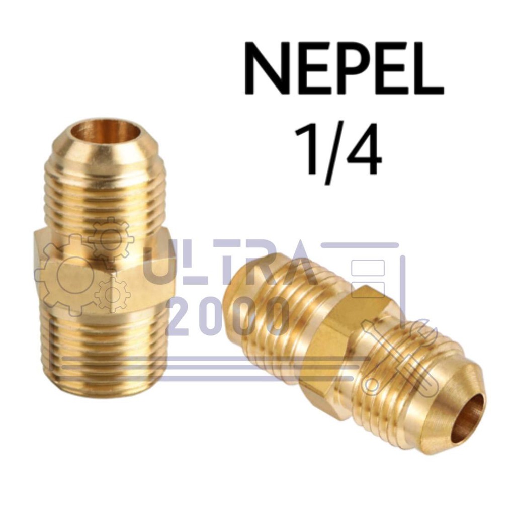 Jual Double Nepel AC 1/4 | Shopee Indonesia