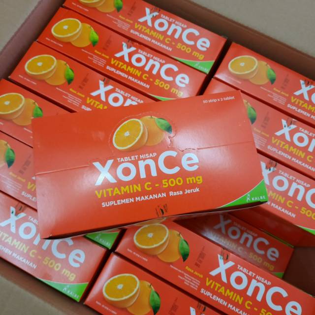 Jual XON CE Tablet Hisap Vitamin C 500 mg XONCE Shopee Indonesia