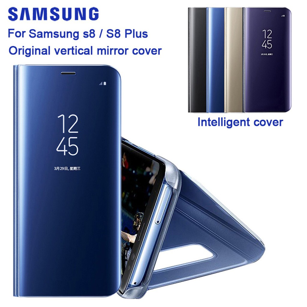 LG V40 ThinQ Cover Mirror Clear View - Custodia A Specchio Con Flip E Cavalletto, Rosa Oro