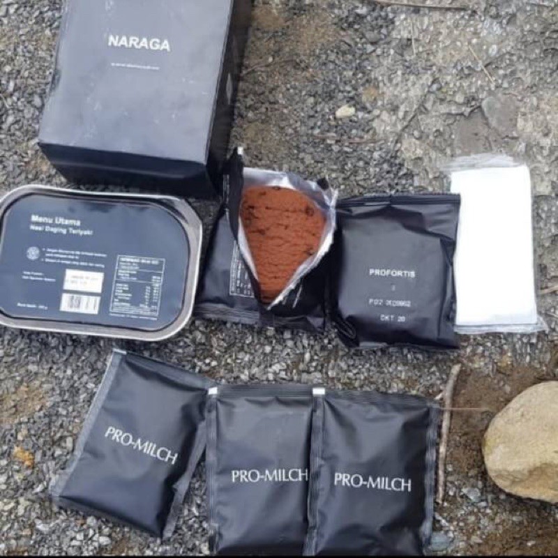Jual NARAGA MAKANAN SURVIVAL PAKET LENGKAP RANSUM TNI | Shopee Indonesia