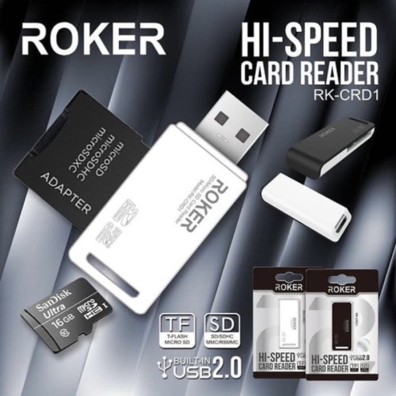 Jual CARD READER ROKER HI-SPEED RK-CRD1 Cardreader | Shopee Indonesia