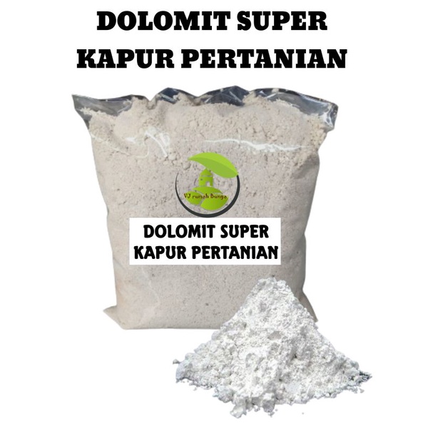 Pupuk Kapur Pertanian Dolomit Super penetral PH tanah 1KG