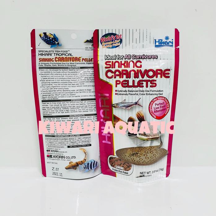 Curated visual reference: Jual Hikari Sinking Carnivore Pellets 74G 74Gr 74 Gr Gram Photo Inspiration