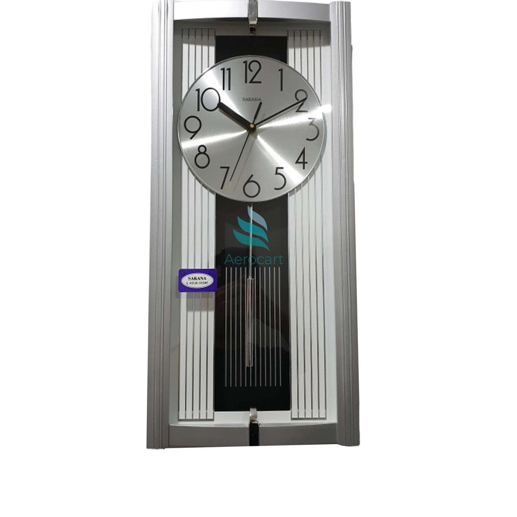 Jual FR-323>> Jam Dinding Bandul Melody SAKANA 388 - Cokelat Angka ...