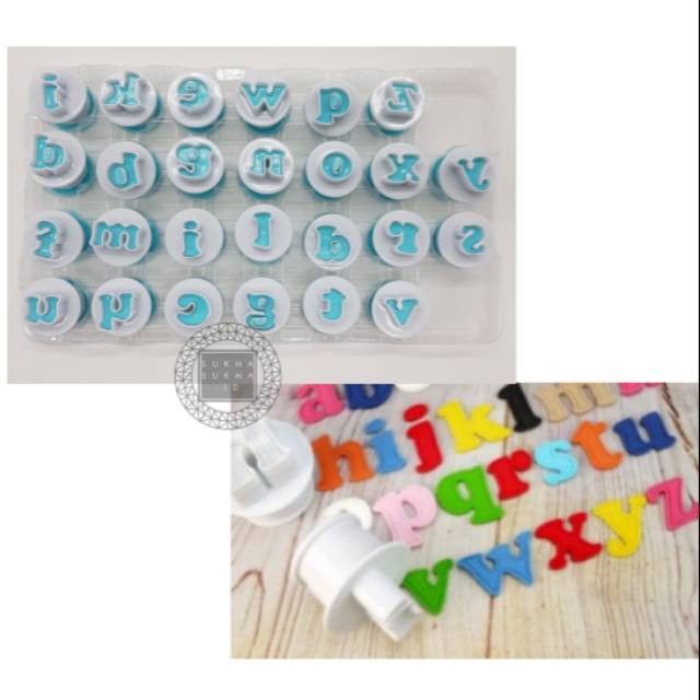 Jual Plunger Cutter Cetakan Fondant Gumpaste Clay Huruf Alphabet Abc Kecil Shopee Indonesia