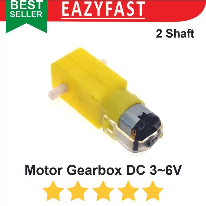 Jual Dinamo Motor Dc Gearbox Gear Box Robot Mobil Car Kuning Efst Murah Shopee Indonesia