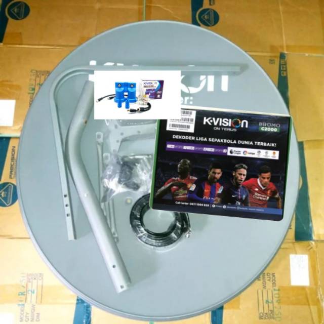 Jual Antena parabola 80cm k vision lnb Twin monoblok receiver kvision