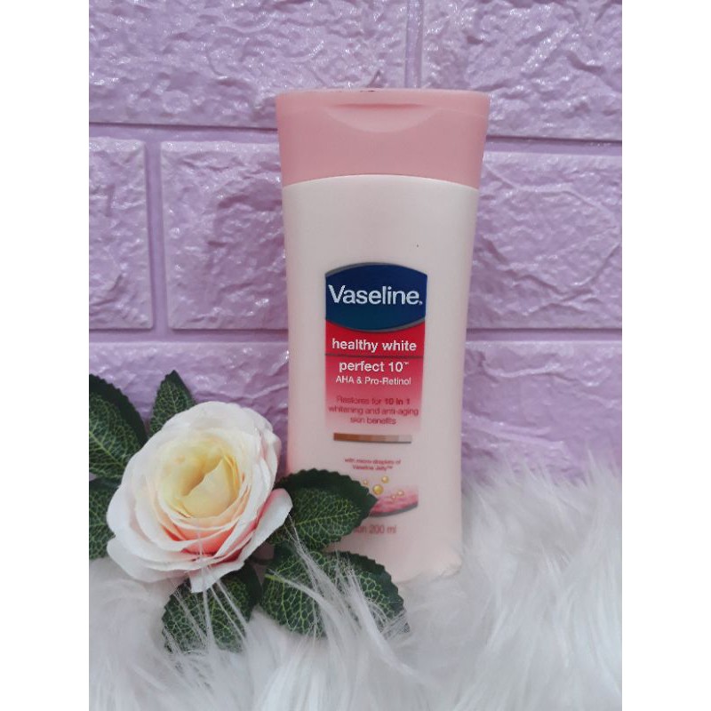 Jual Vaseline Healthy White Perfect 10 200ml Shopee Indonesia 5800