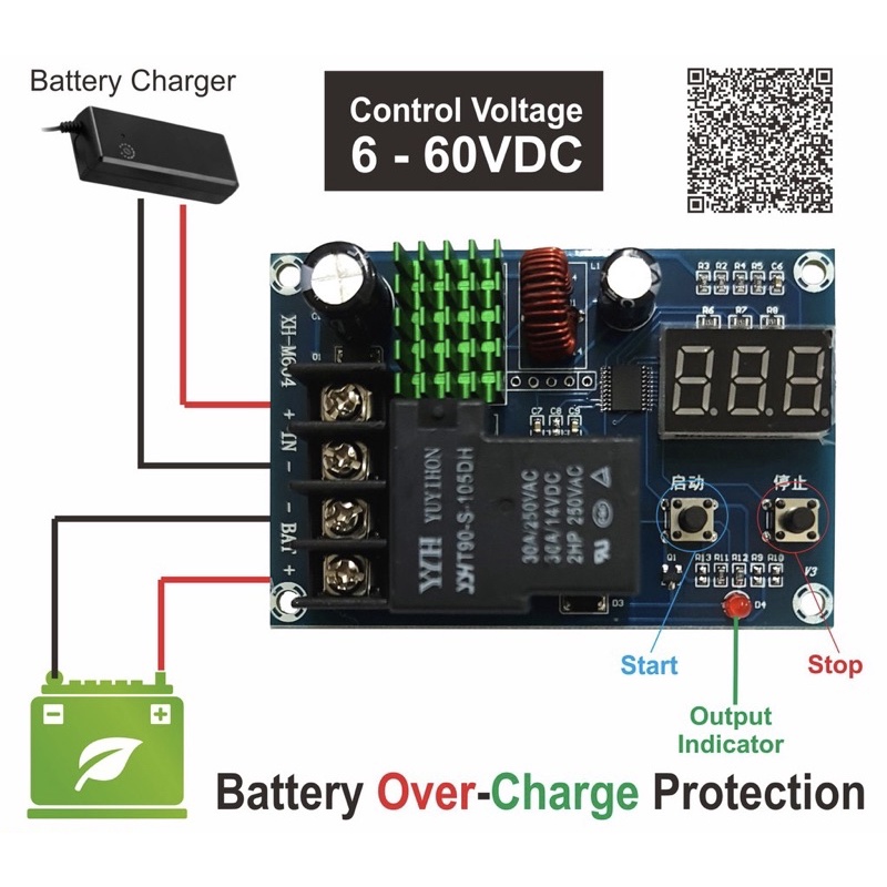 Jual MODULE MODUL CAS KONTROLER KONTROL OTOMATIS AKI BATERAI LITHIUM 6v ...