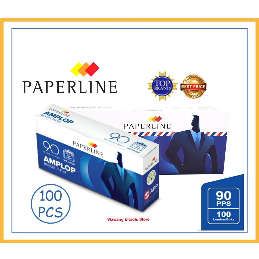 Jual AMPLOP PUTIH PAPERLINE PPS 90 110 MM X 230 MM (100 PCS) ORIGINAL ...