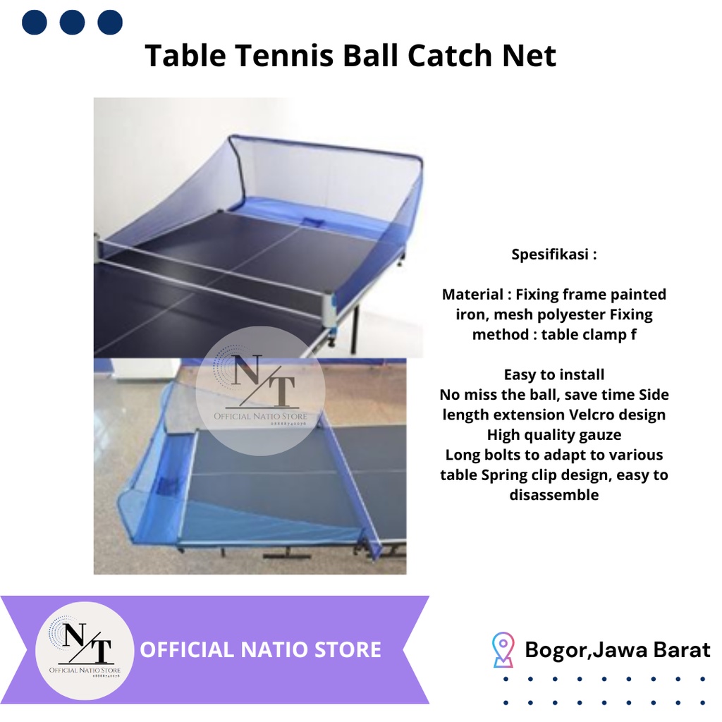 Jual Table Tennis Ball Catch Net (Ping Pong Ball Collecting Net