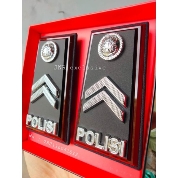 Jual Pangkat Pdh Polisi Briptu Dop Lis Coklat Full Mika Akrilik