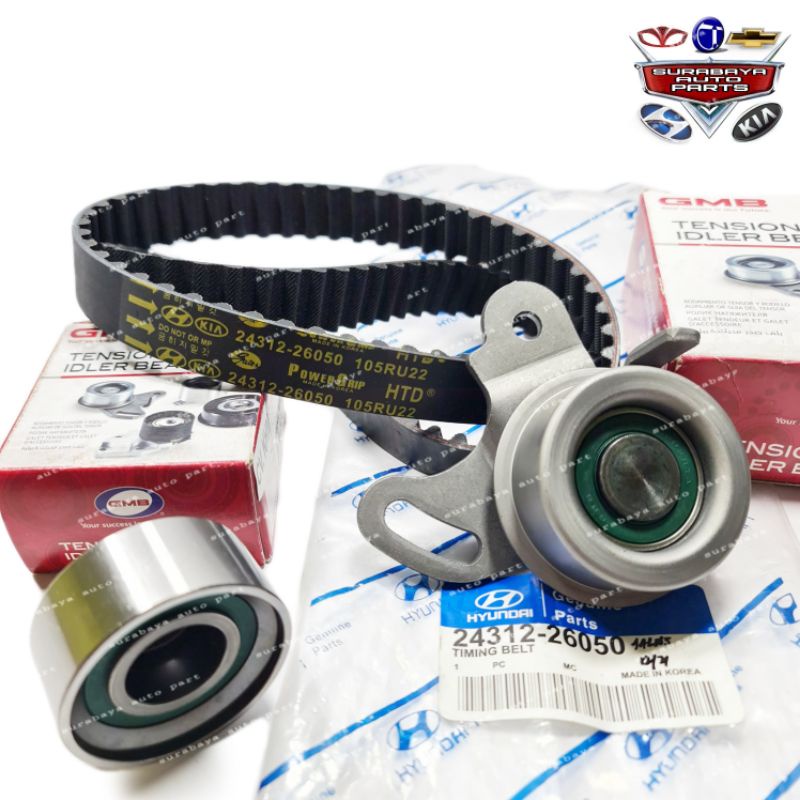 Jual Timing Belt Set Tensioner Idler Hyundai Matrix Kia Rio Pride ...
