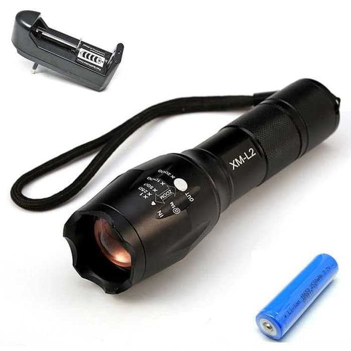Jual Senter LED Aluminium Alat Penerangan Perlengkapan Berburu Senter ...