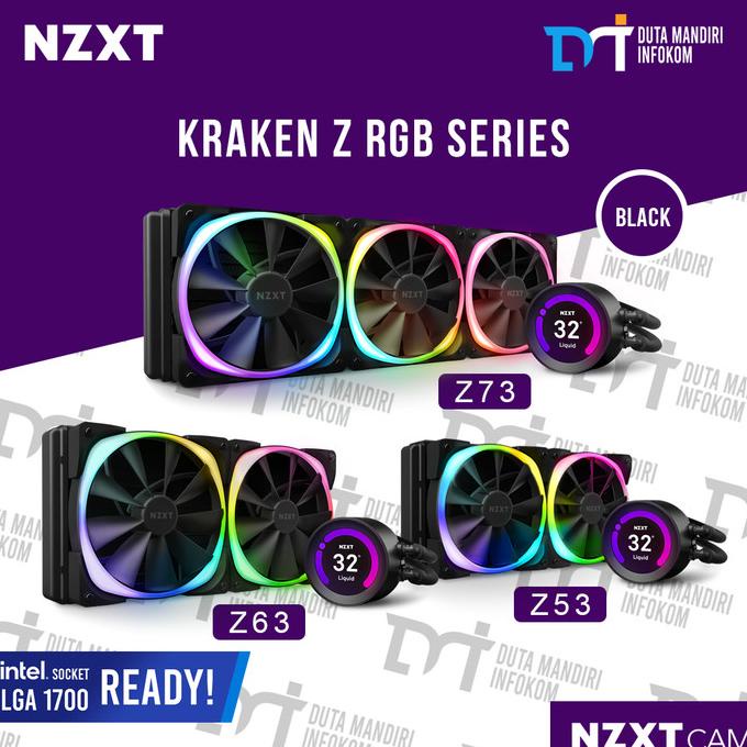 Jual Original Nzxt Kraken Z53 Rgb I Z63 Rgb I Z73 Rgb Lcd Aio Liquid Cpu Cooler Shopee