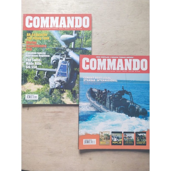 Jual Buku Set 2 Majalah COMMANDO, AH-64 Apache The Flying Tank dan ...