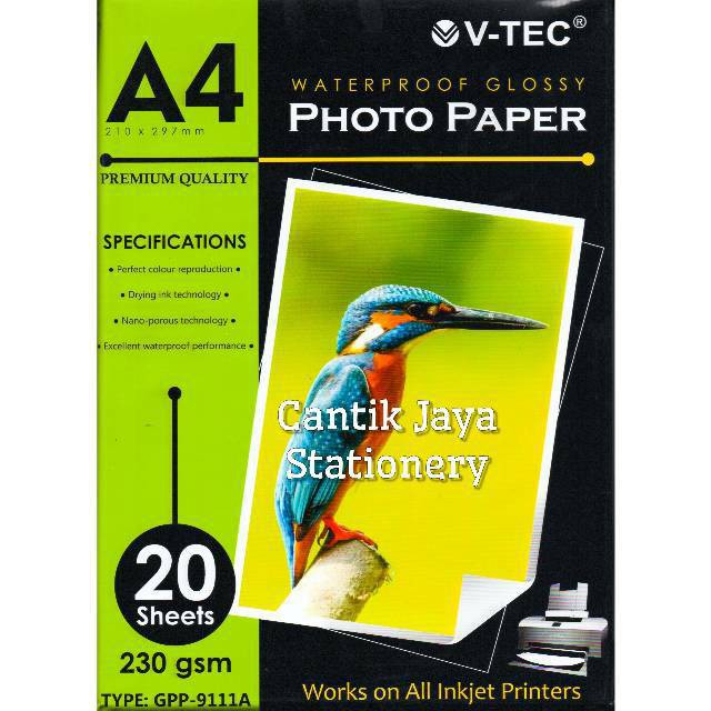 Jual Kertas Foto Glossy A4 230gsm Joyko V Tec Shopee Indonesia