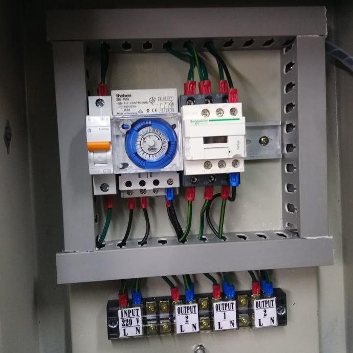 Jual panel timer lampu outdor/panel timer otomatis 24jam/panel timer ...