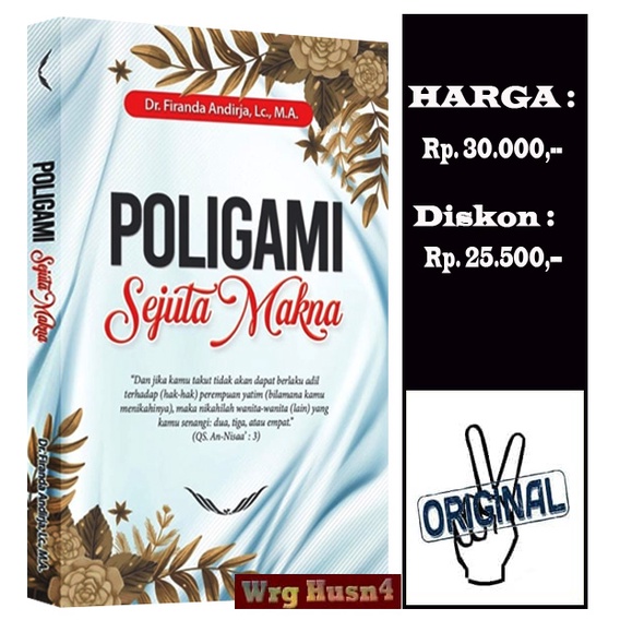 Jual Buku Poligami Sejuta Makna Penjelasan Keagungan Syariat Shopee