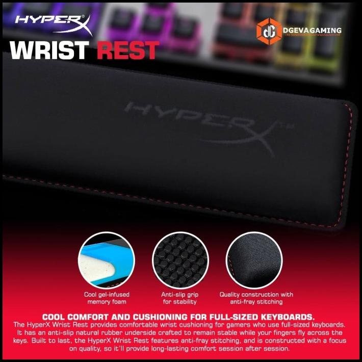 Jual Hyperx Wrist Rest Cool Gel Memory Foam For Gaming Keyboard Shopee Indonesia