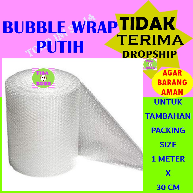 Jual BUBBLE WRAP PUTIH 1 METER Shopee Indonesia