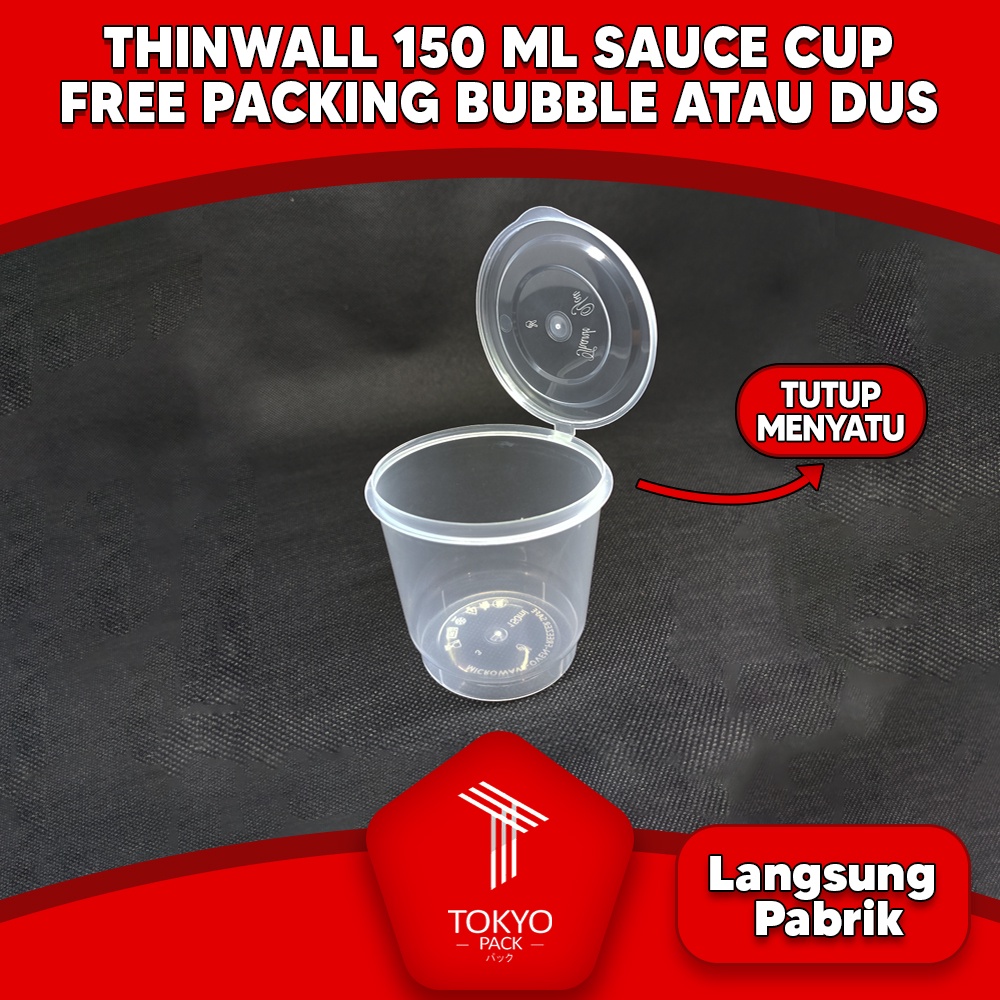 Jual Thinwall Cup 150ml Sauce Cup 150 Ml Isi 25 Set Murah Shopee Indonesia 0080