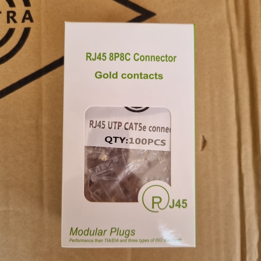 Jual Konektor Rj45 Spectra Utp Cat5e Rj 45 100Pcs | Shopee Indonesia