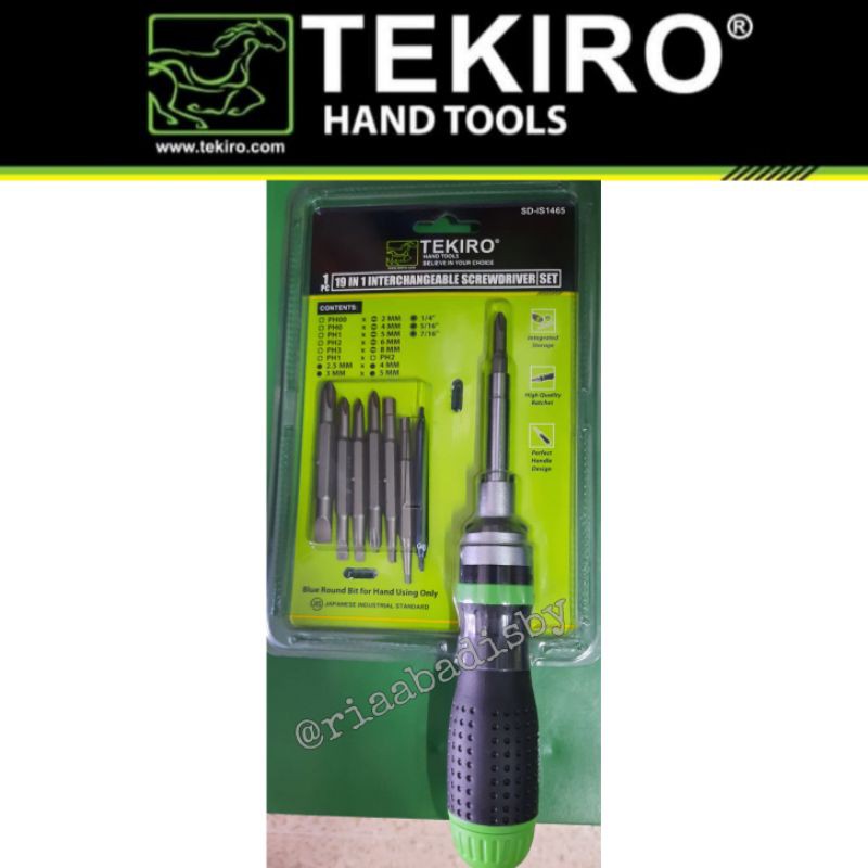 Jual Obeng Ratchet In Tekiro Screwdriver Set Tekiro Shopee