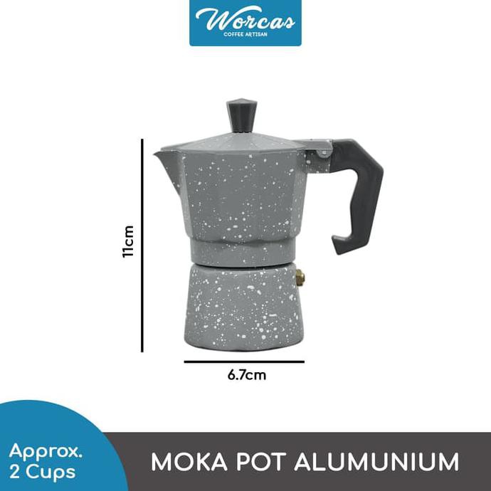 Jual Moka Pot 2 Cup Alumunium Gray XPOT2 produk original Shopee