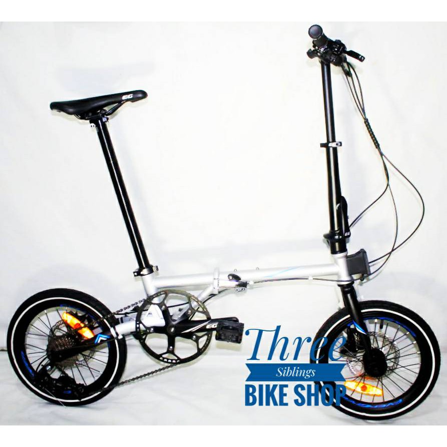 Jual SEPEDA LIPAT EVERGREEN MAXIMUS SILVER BIRU 16 INCH DENGAN TAS ...