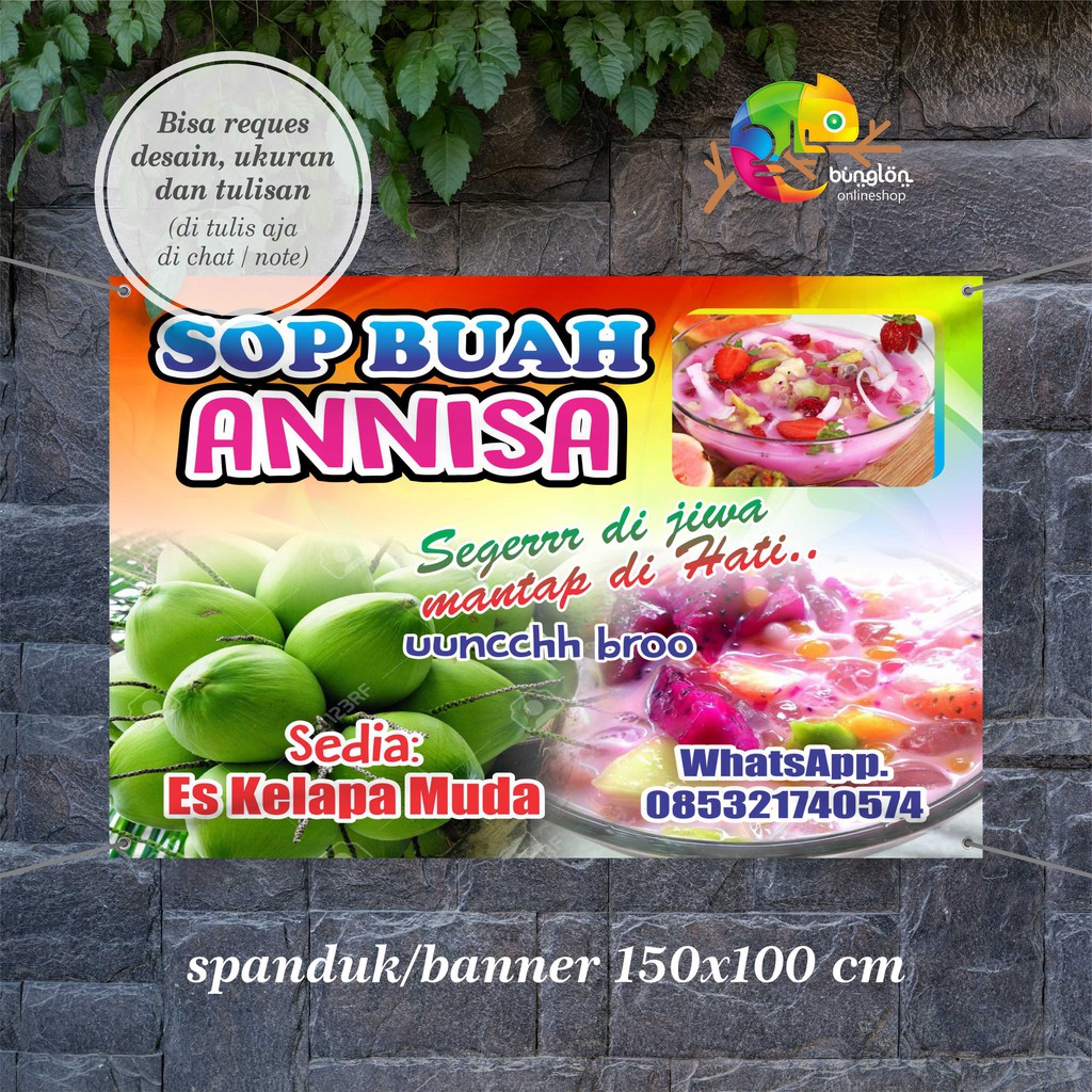 Jual Spanduk Banner Sop Buah And Es Kelapa Shopee Indonesia 2734