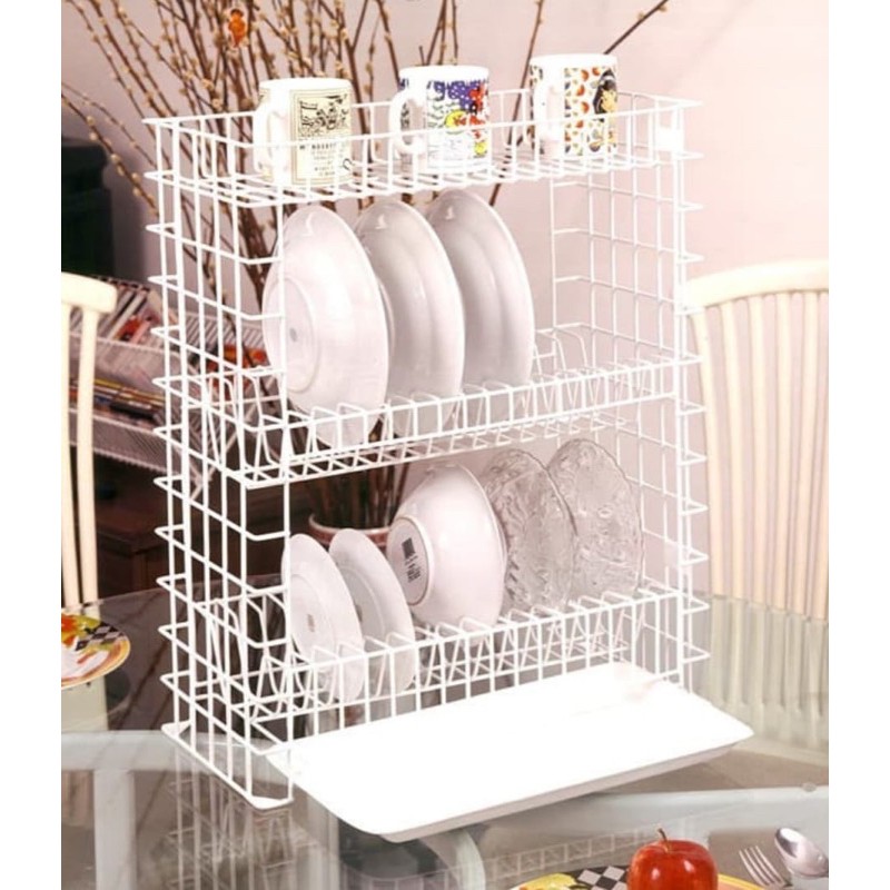 Jual RAK PIRING SUSUN 3 + T. SENDOK + TATAKAN BAWAH MODELINE | Shopee ...