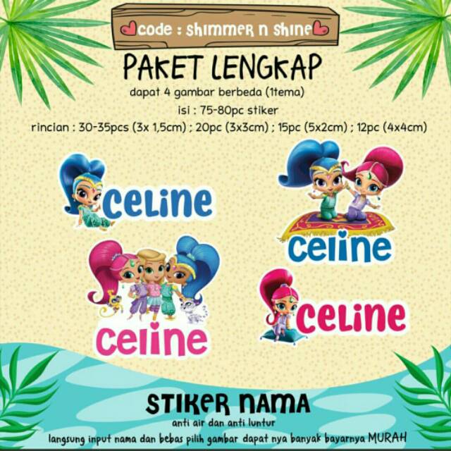 Jual LABEL NAMA KARAKTER | Shopee Indonesia