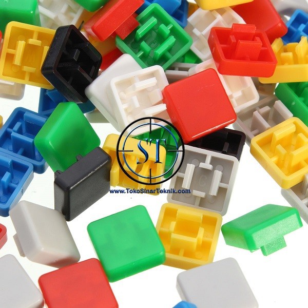Jual 10 PCS Cap Tutup Push Button Square Keycap Tactile Kotak Momentary ...
