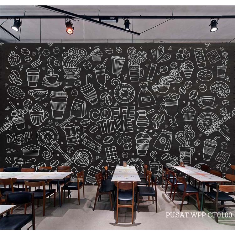 Jual 3D Wallpaper Custom Stiker Dinding Cafe Wallpaper Dinding Cafe Biz ...