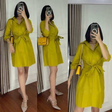 Drees Manggo Dress Poplin Premium Pakaian Baju Ikat Depan Busui Ftiendly