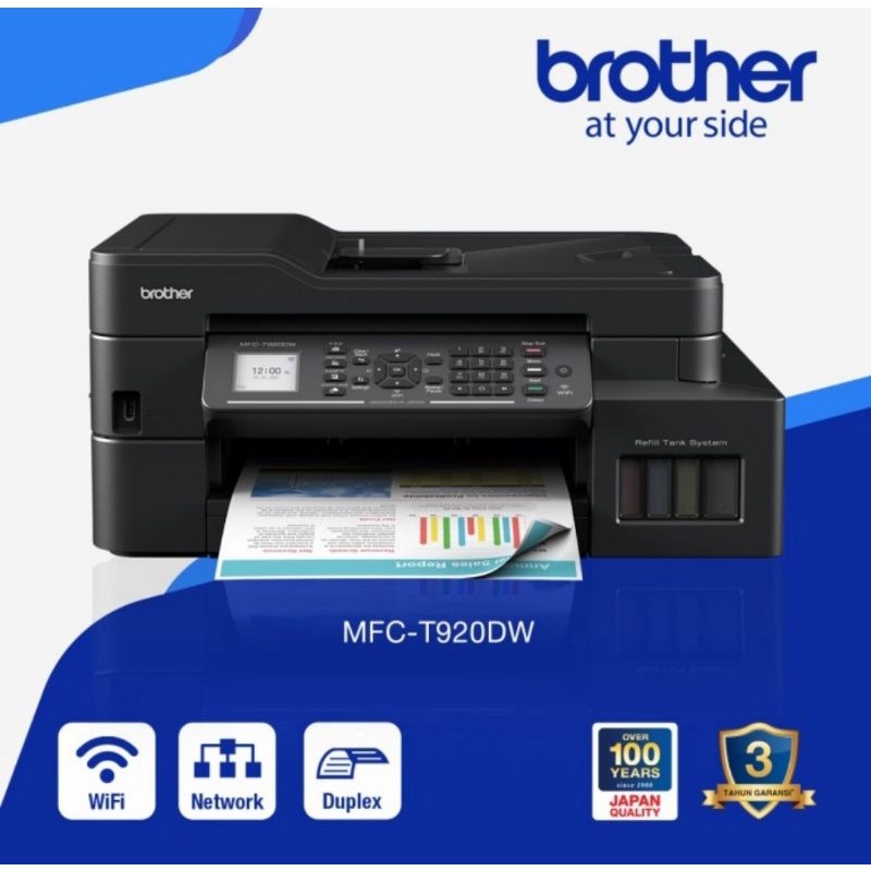 Jual Brother MFC T920DW All in One Wireless Fax Copy Scan F4 | Shopee ...