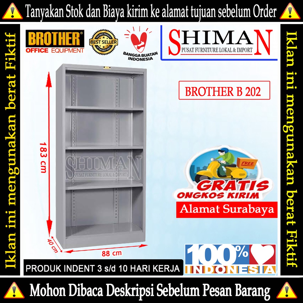 Jual Lemari Cabinet Arsip Besi B 202 BROTHER | Shopee Indonesia