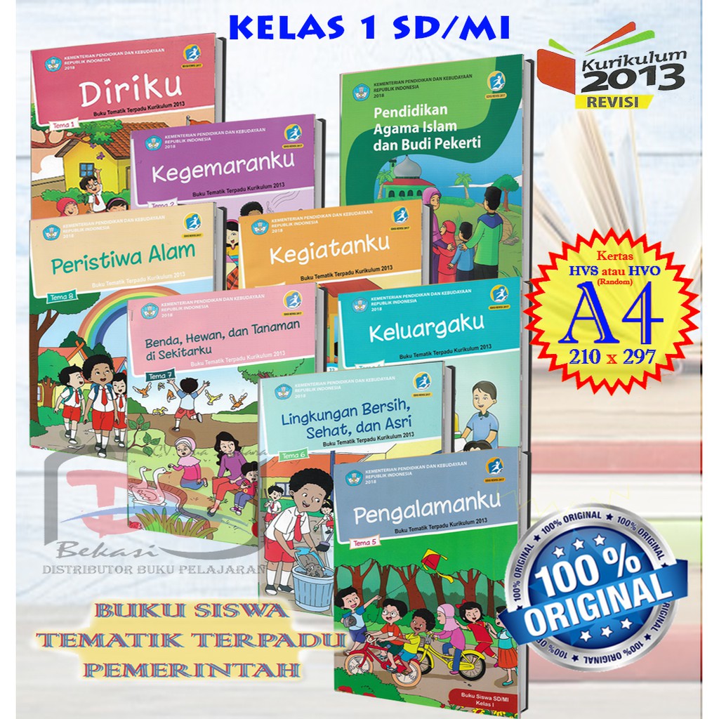 Jual BUKU SISWA Kelas 1 SD Tematik Terpadu Kurikulum 2013 Revisi 2017 ...