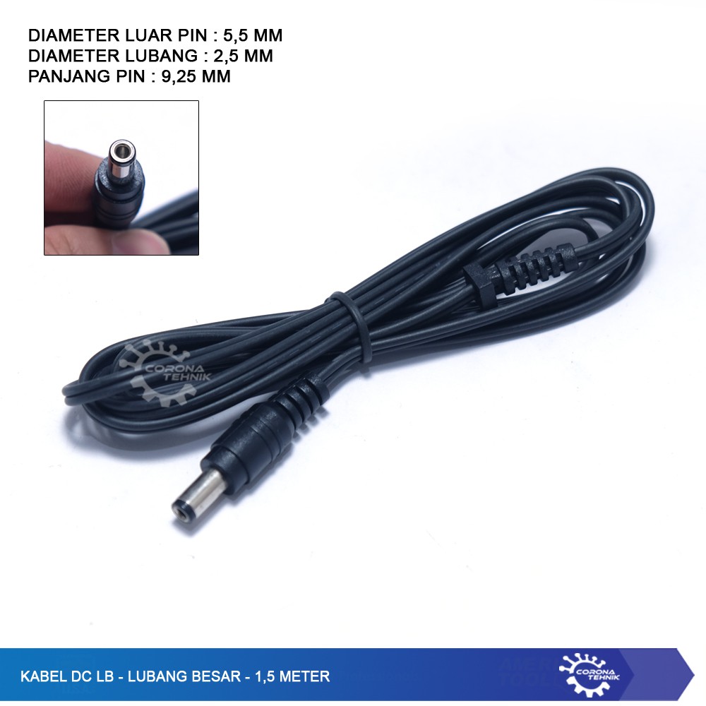 Jual Kabel Dc LB - Lubang Besar - 1,5 Meter | Shopee Indonesia