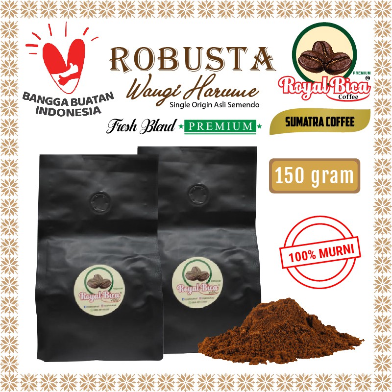 Jual Kopi Robusta Semendo 150 Gram Bubuk Kopi Premium Shopee