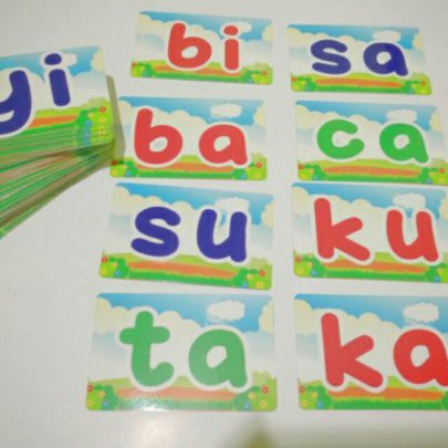 Jual Flash Card Suku Kata. 110 KARTU BACA. Belajar Membaca Suku Kata ...