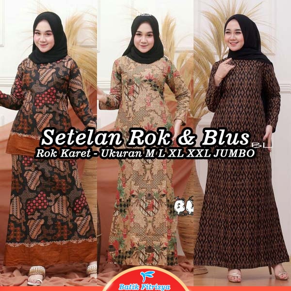 Jual Setelan Batik RNB - Motif Gentong Pulau Wajik Warna Coklat Krem ...