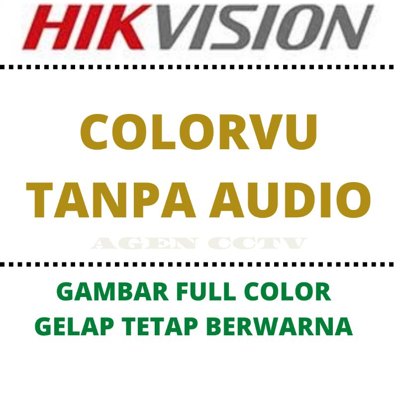 Jual PAKET CCTV HIKVISION COLORVU 2MP 4 CHANNEL 2 KAMERA AUDIO SERIES ...