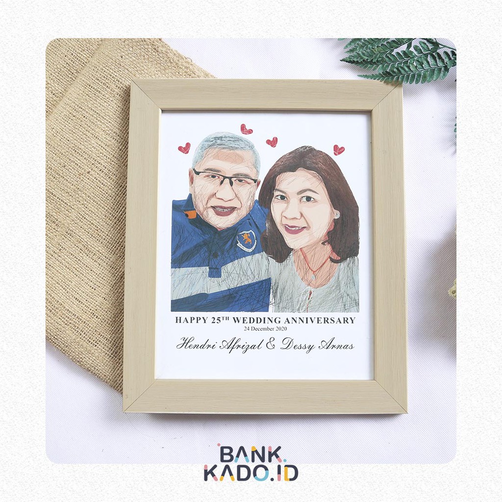 Jual Kado Frame Scribbel Art Kayu Cream Hadiah Ultah/Wisuda/Kantoran ...